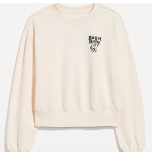 NWT OLD NAVY SoComfy Crop Sweatshirt Color  Creme De La Creme Size X  Large